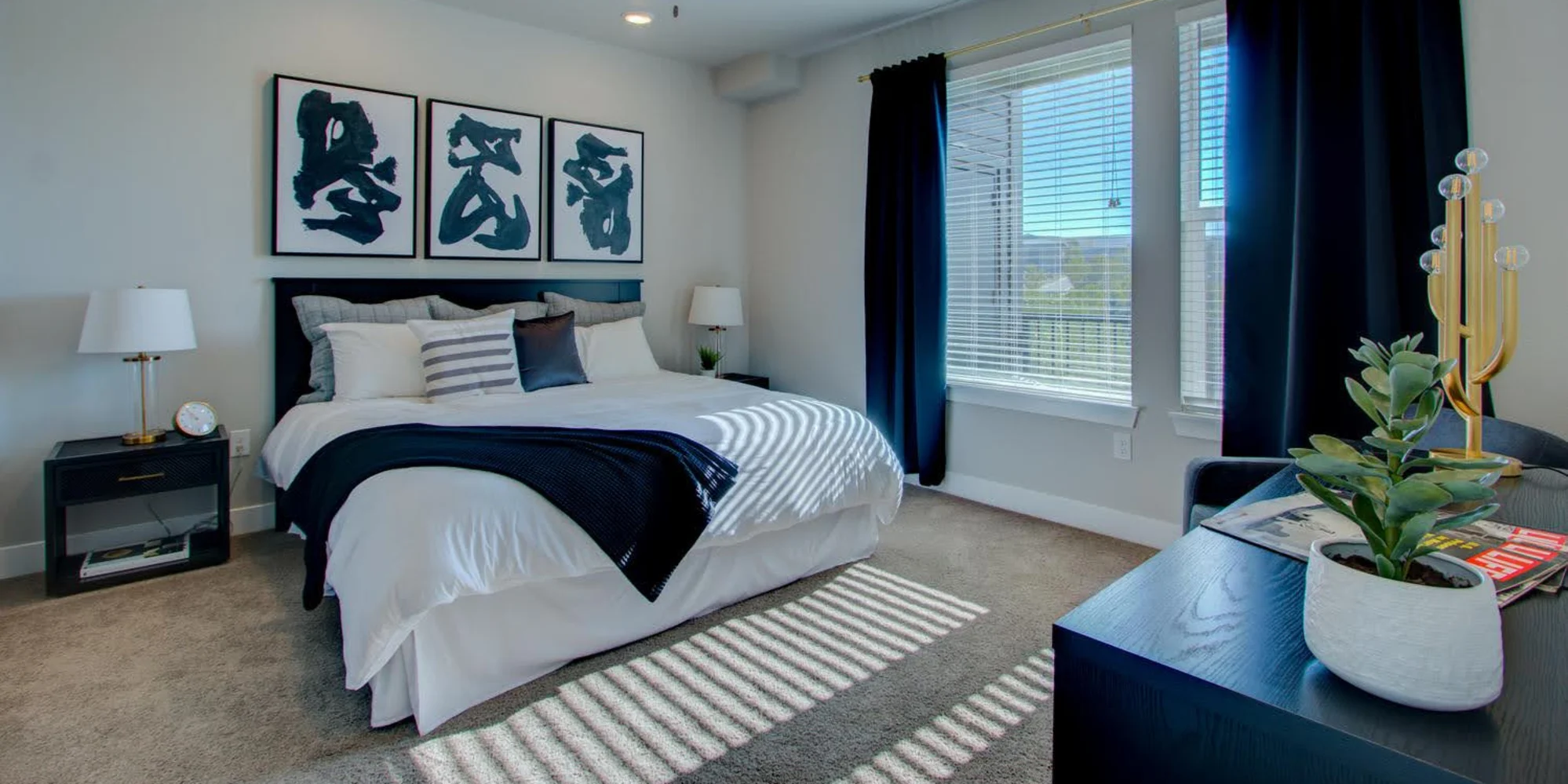Bedroom with decor