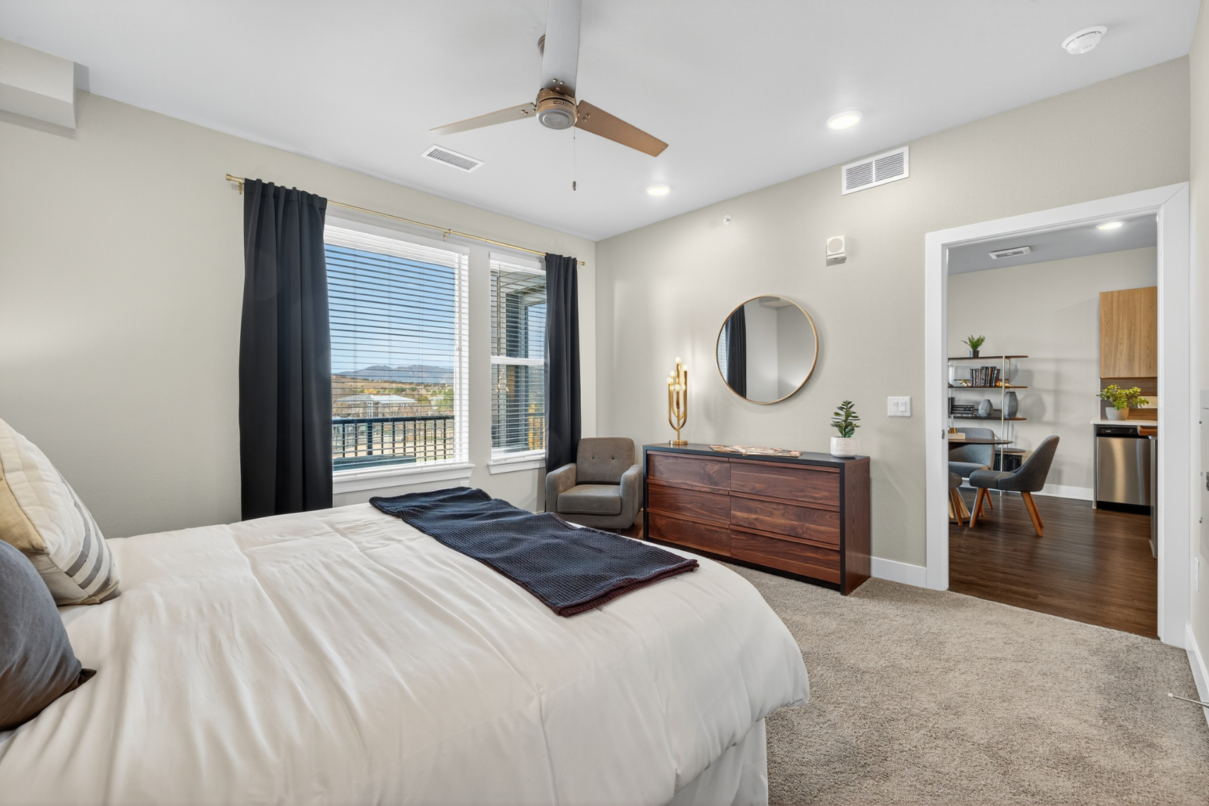 Bedroom with decor