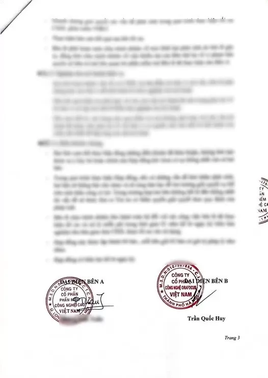 Hợp đồng giữa Wecommit và Công ty cổ phần phần mềm công nghệ cao Việt Nam (VHCSOFT) (trang 2)