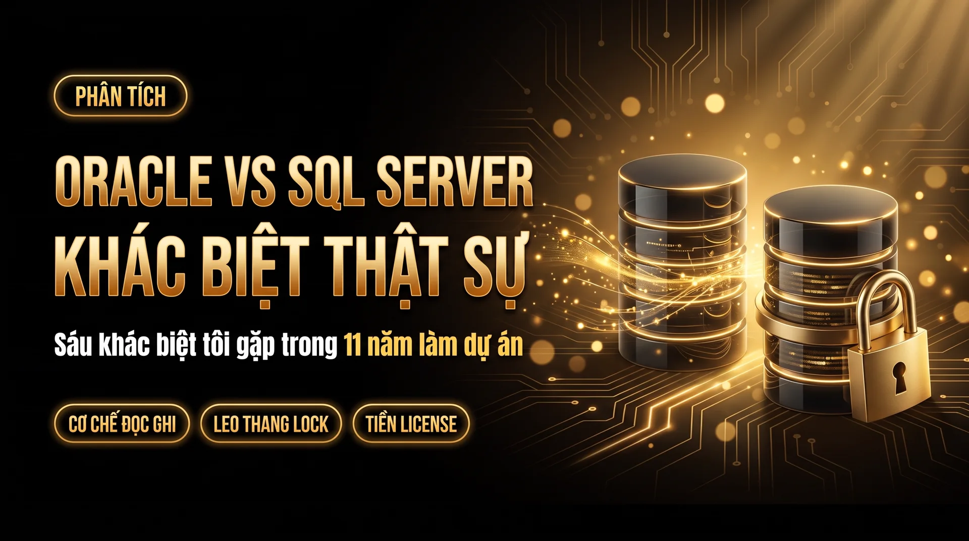 Ảnh bìa bài Oracle vs SQL Server, sáu khác biệt thật khi làm dự án lớn