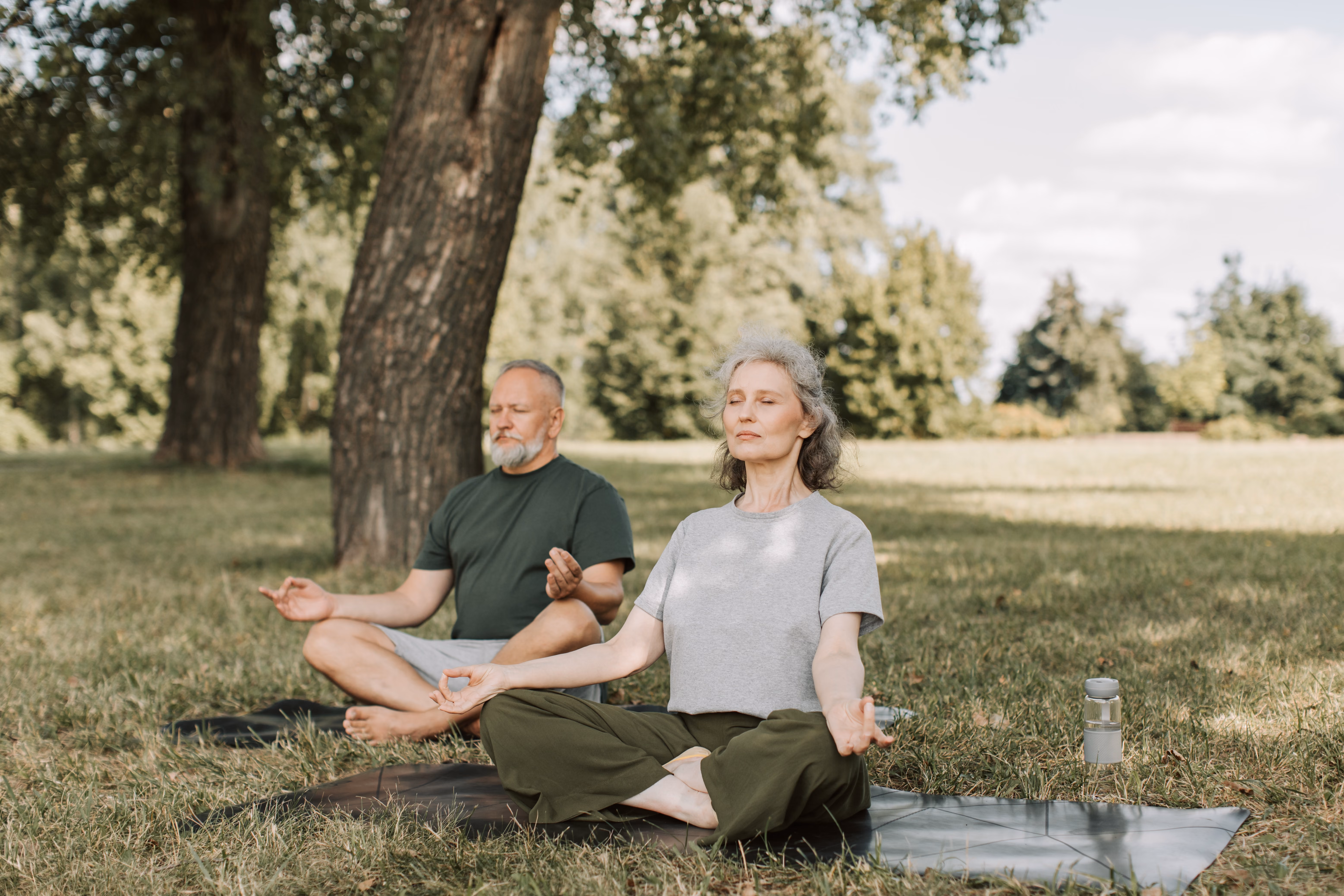Seniors Yoga Stock Image