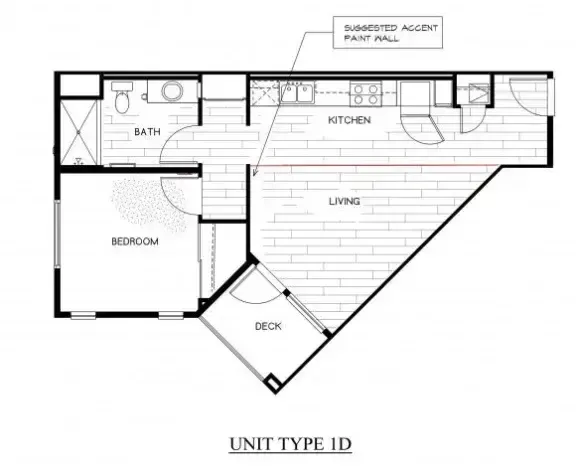 1 Bed / 1 Bath, 648 sq. ft.