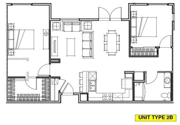 2 Bed / 2 Bath, 1040 sq. ft.