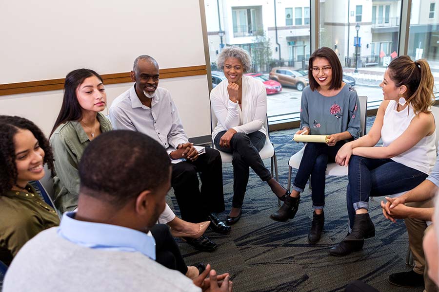 A group counseling event, led my Maple Counseling Center within Palisades Community Renewal Center in Santa Monica.