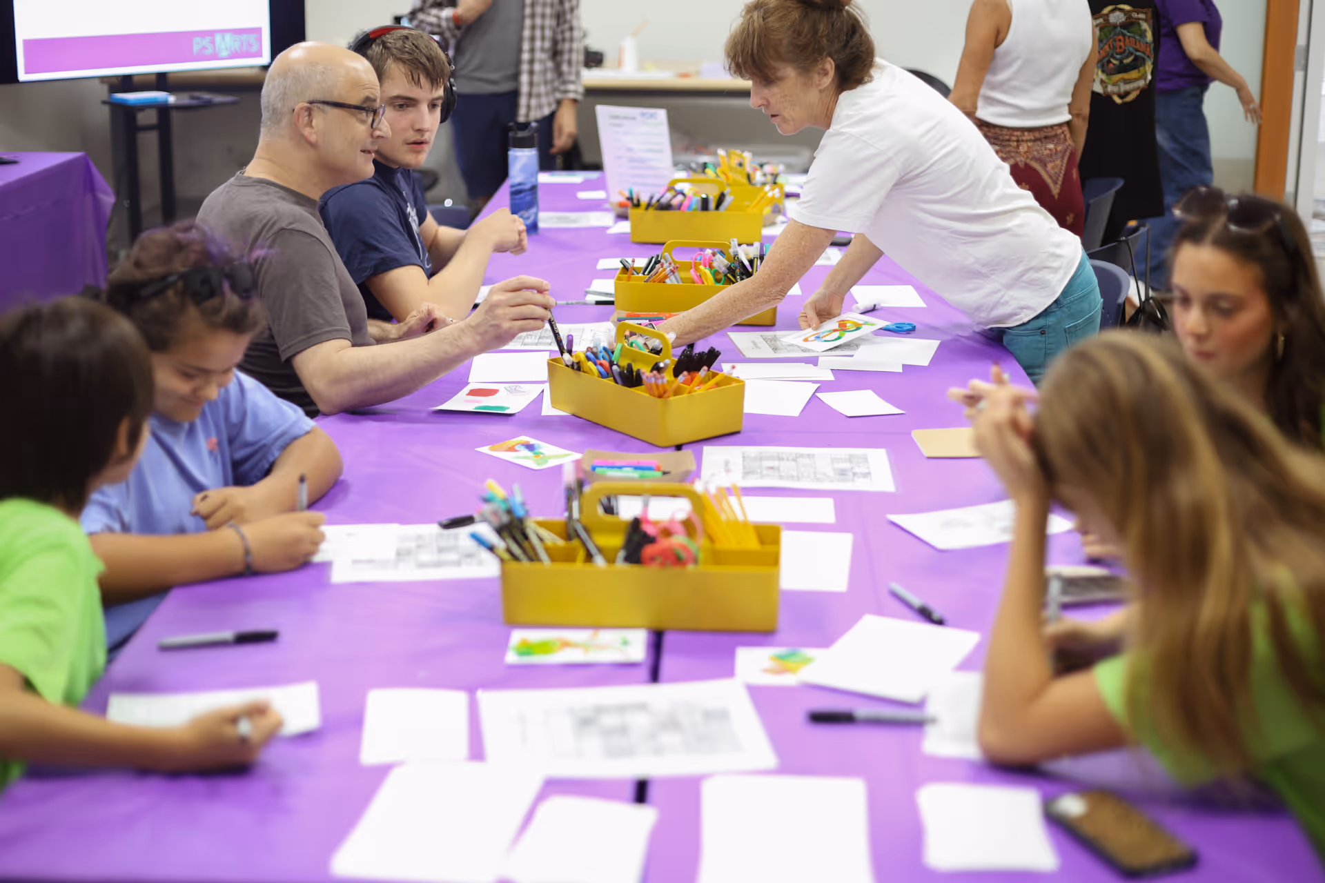 A community arts program at Palisades Community Renewal Center in Santa Monica.
