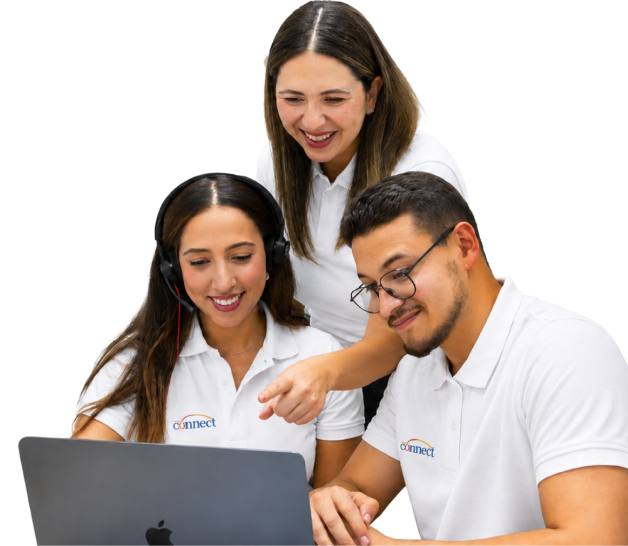 Outsourcing pricing calculator comparing in-house support cost with a Connext dedicated team