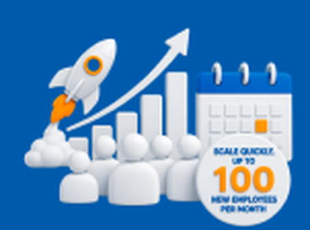 Up to 100 new employees per month