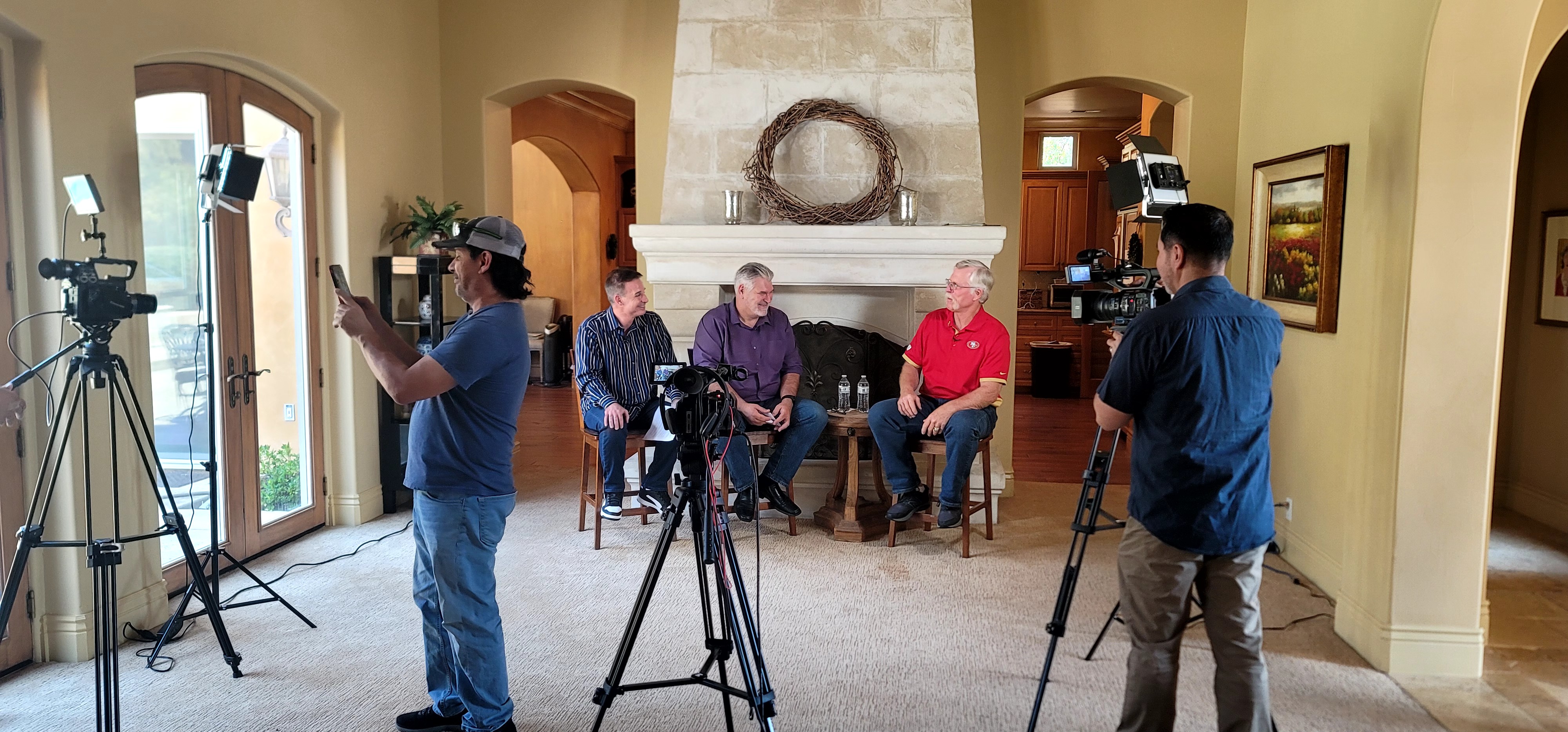 Behind the scenes filming Ballpark Sports Lounge Episode 2 with Dan Bunz of the San Francisco 49ers
