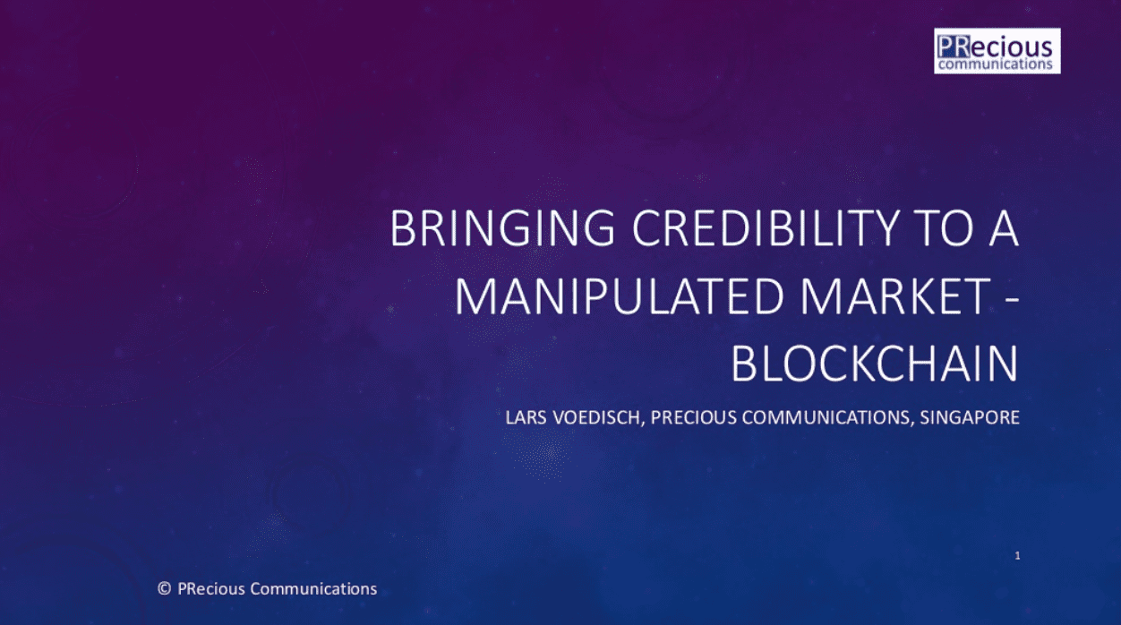 Blockchain 101 – bringing credibility to a manipulated market