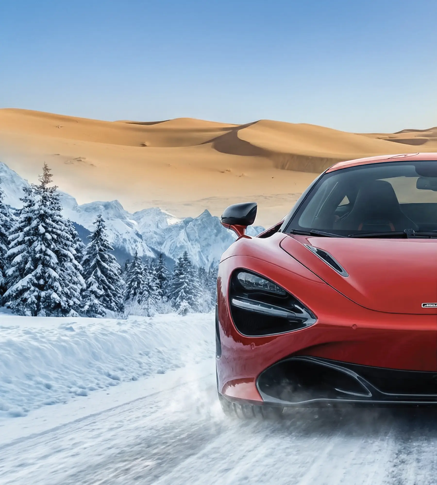 McLaren illustration showing surface protection through changing seasons