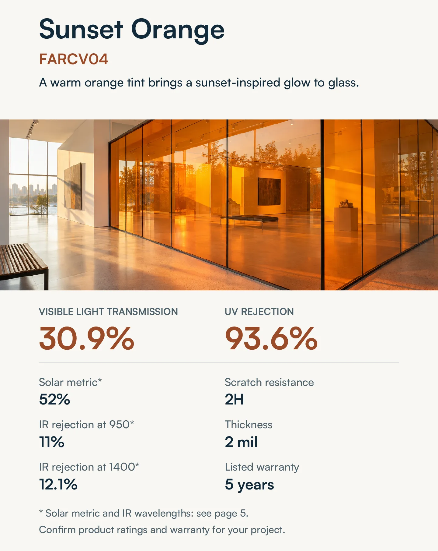 Sunset Orange — Chroma Vista film swatch