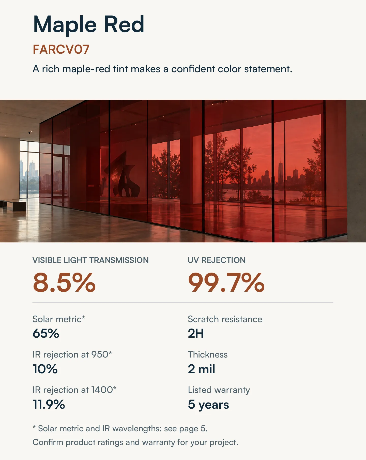 Maple Red — Chroma Vista film swatch