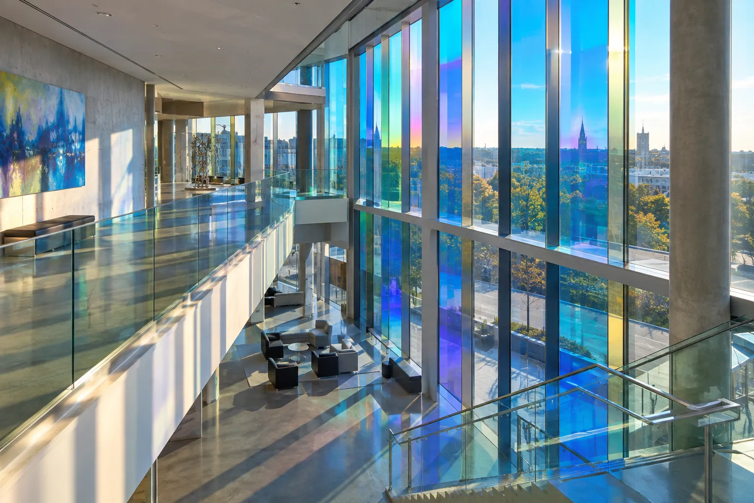 Prism Shift decorative window film detail