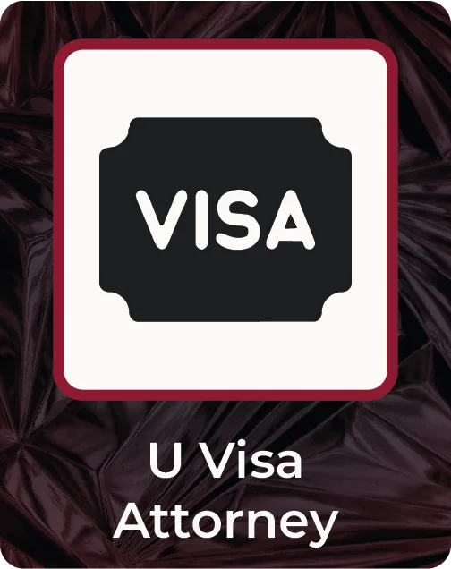 U visa banner featuring a visa symbol representing immigration protection