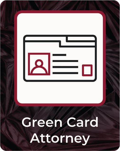 Green card banner featuring a permanent resident identification card