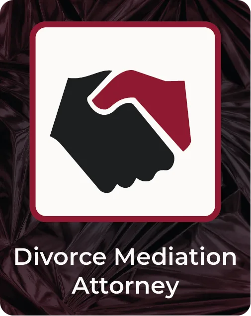 Divorce mediation banner featuring a handshake representing cooperation and resolution
