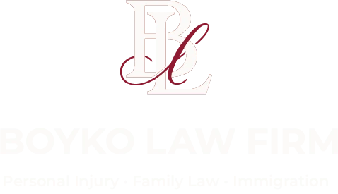 This is the Boyko Law Firm Square Logo that is seen at the top of the mobile footer