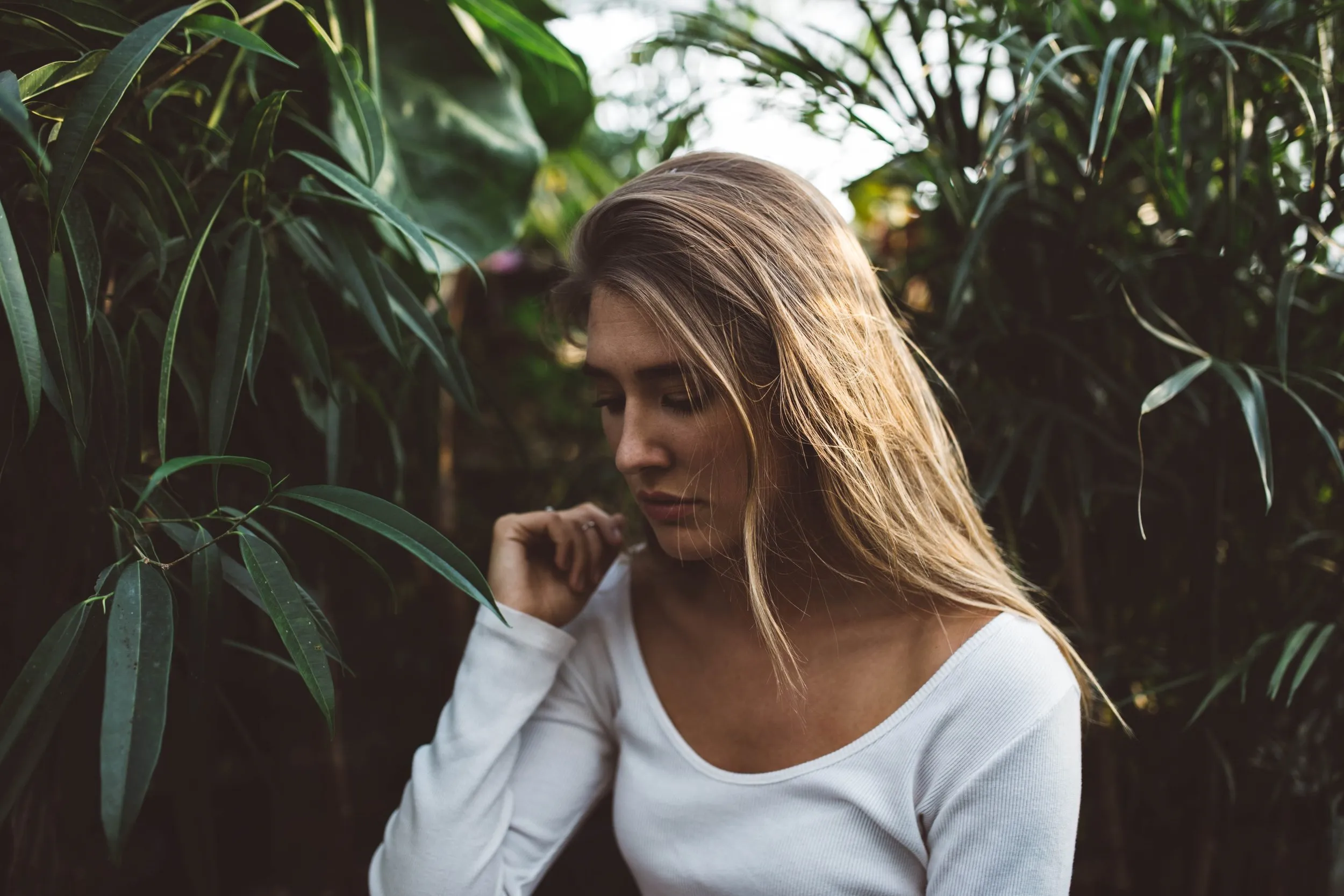 Person looking sad