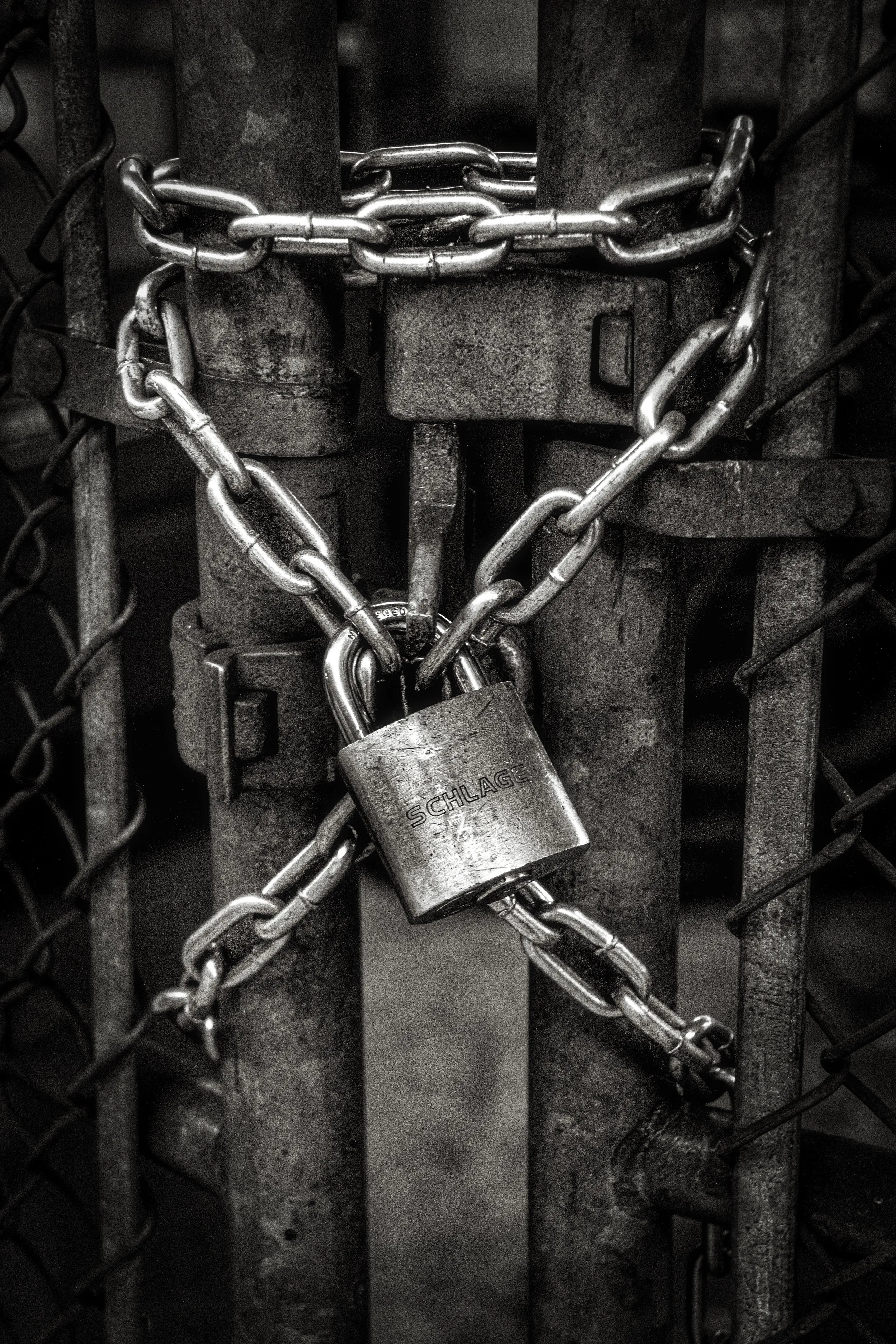 A lock and chain