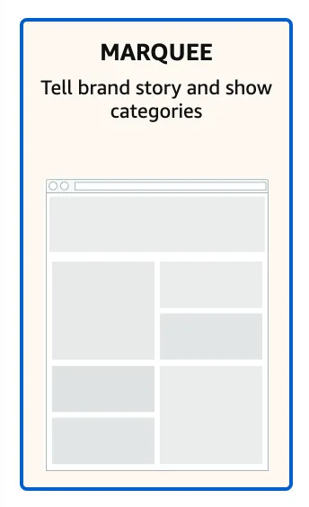 Marquee Amazon brand store template preview