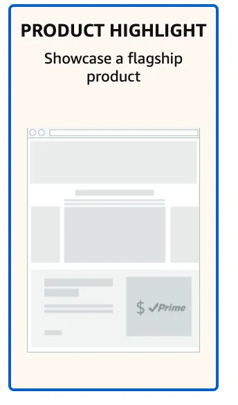 Product highlight Amazon brand store template preview