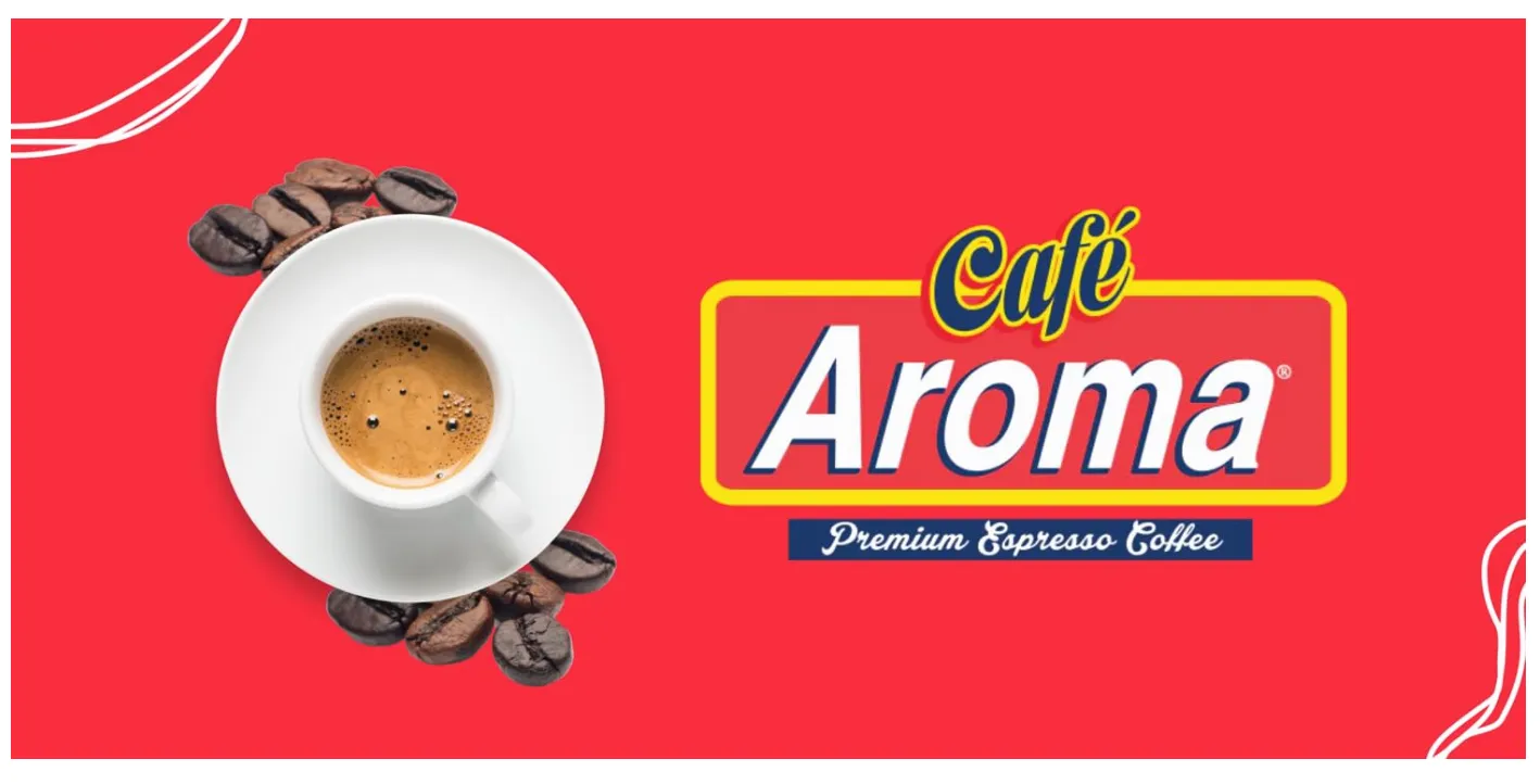 Screenshot of a high-quality image on Cafe Aroma's brand store