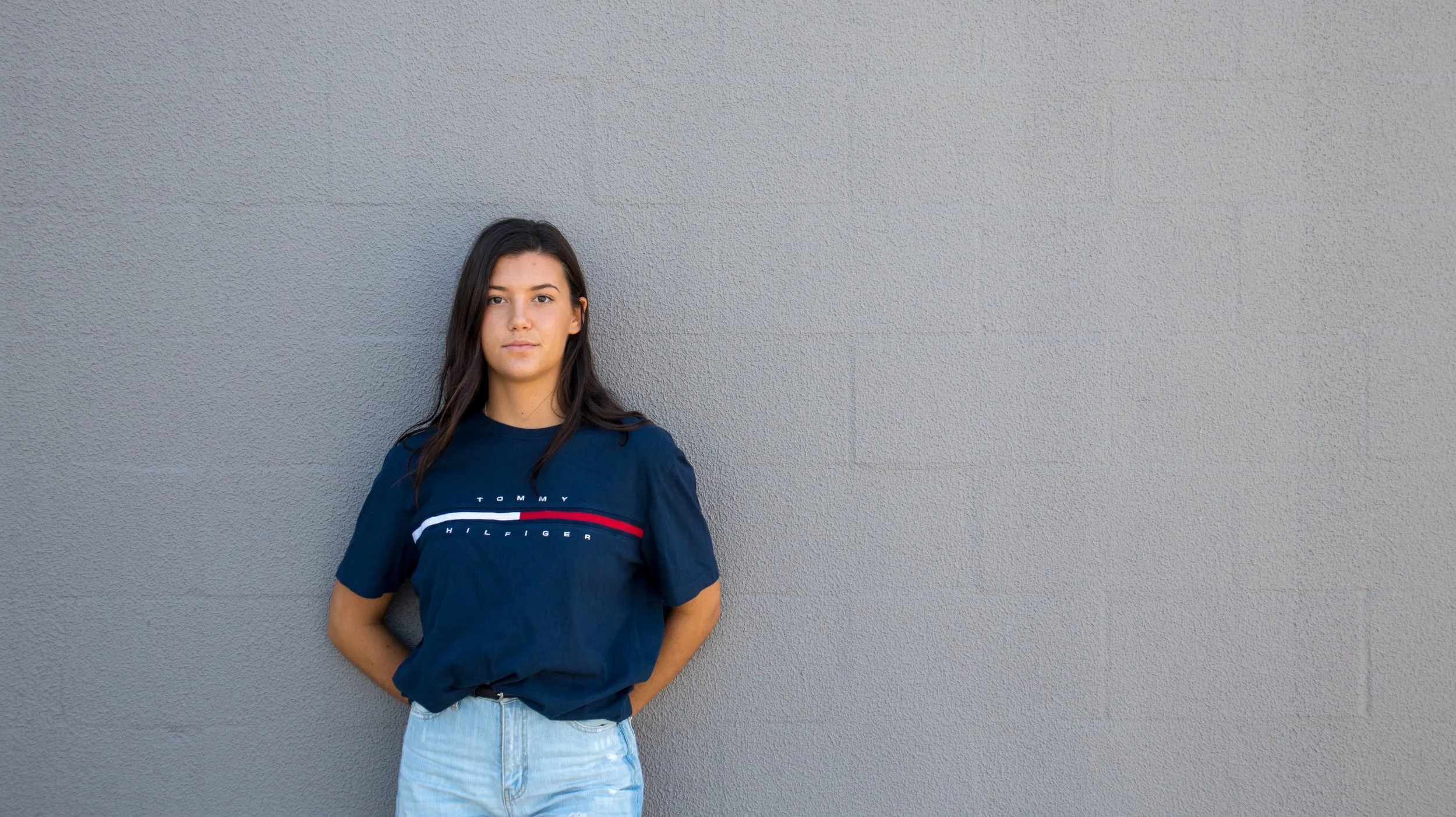 Woman wearing Tommy Hilfiger