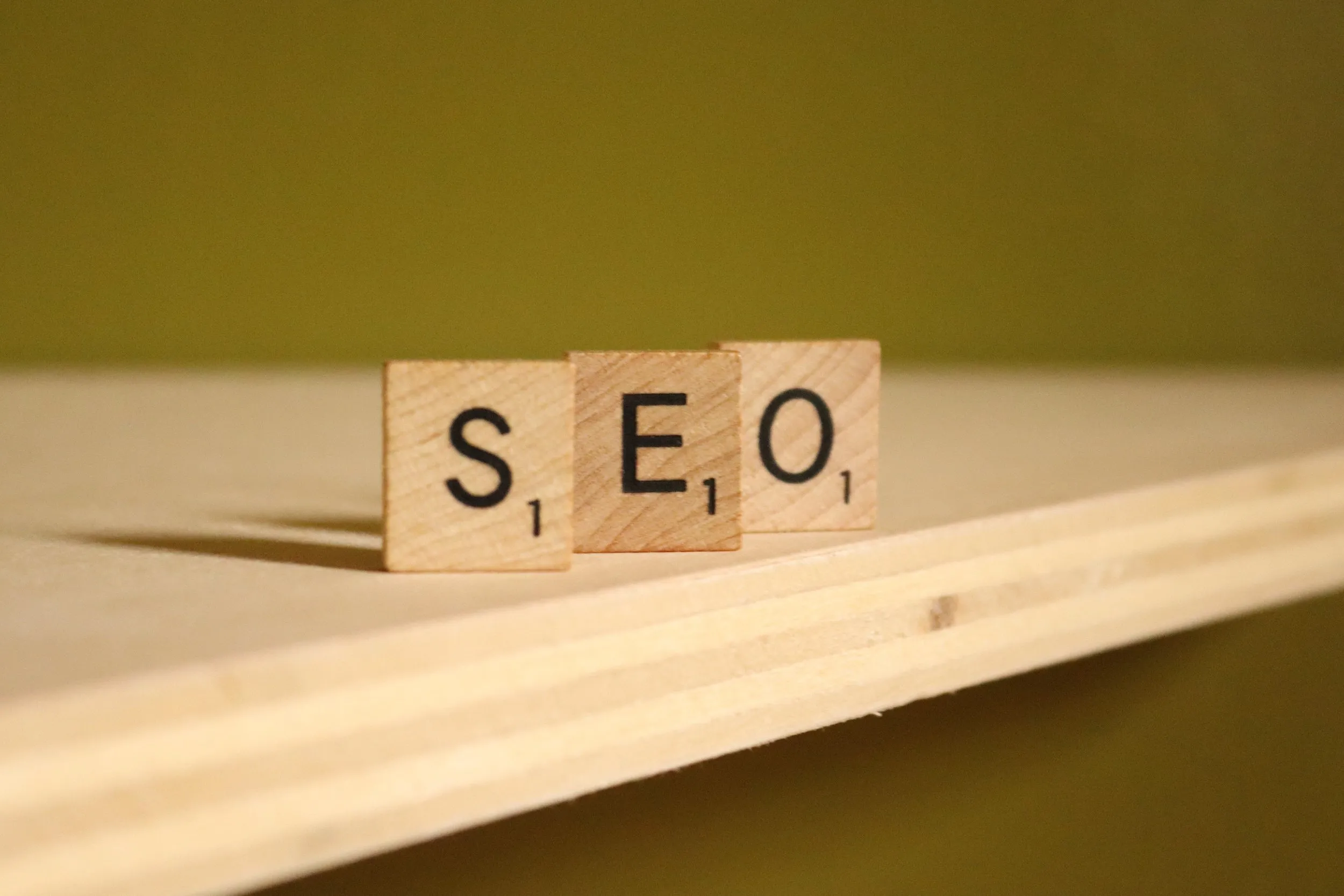 SEO spelled out with Scrabble letters