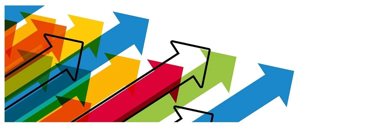 Arrows pointing up