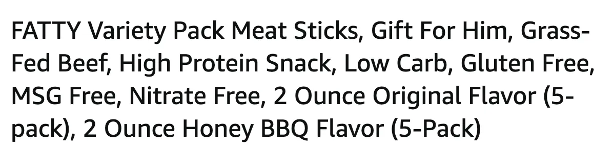 Amazon product title