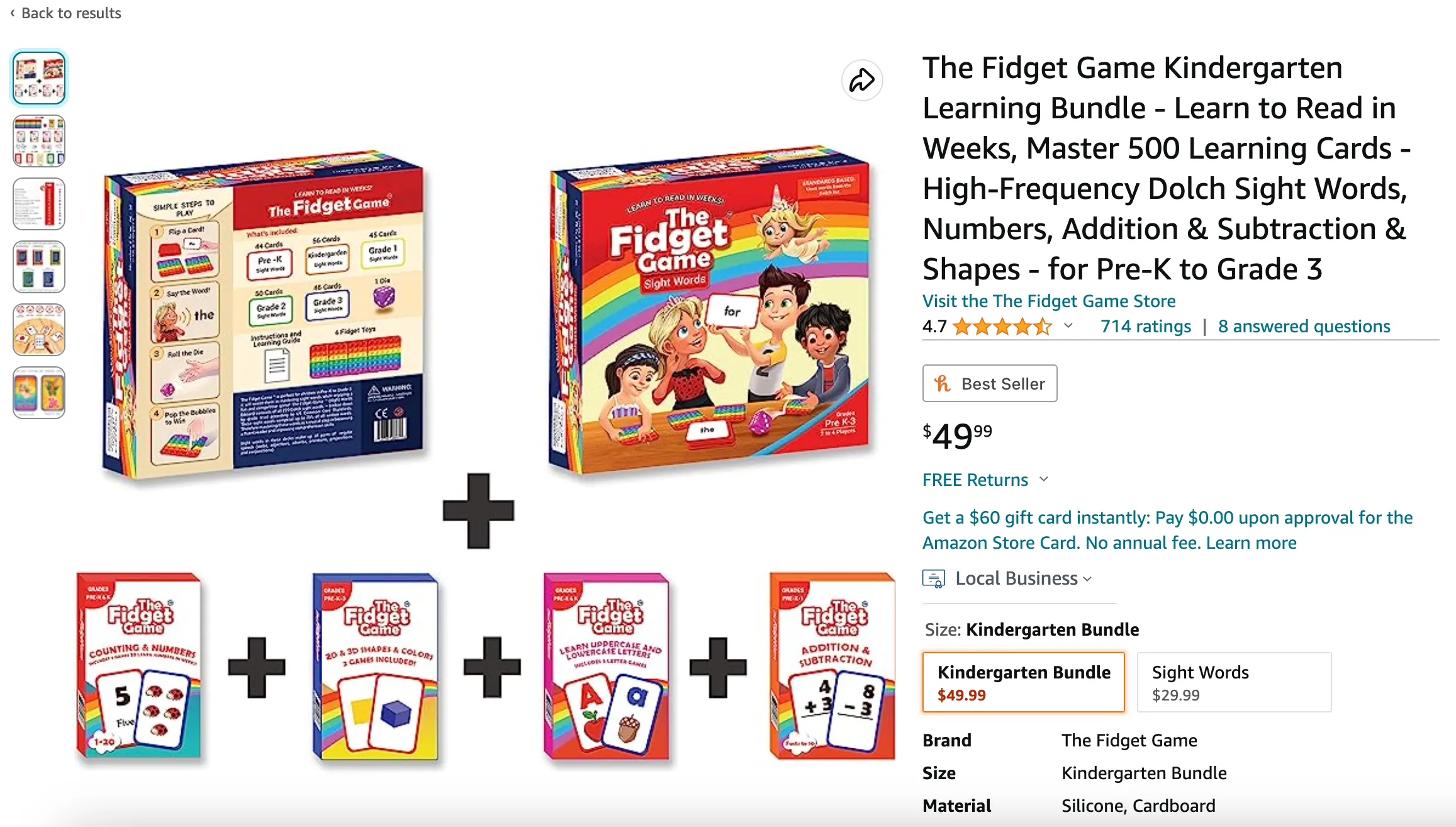 An example of a virtual bundle on Amazon