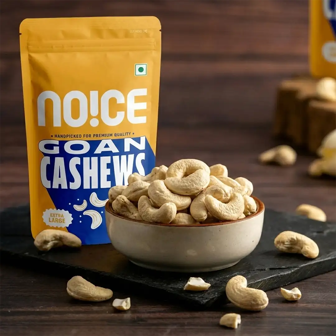 NOICE goan cashew premium large buttery cashews natural sweet snack