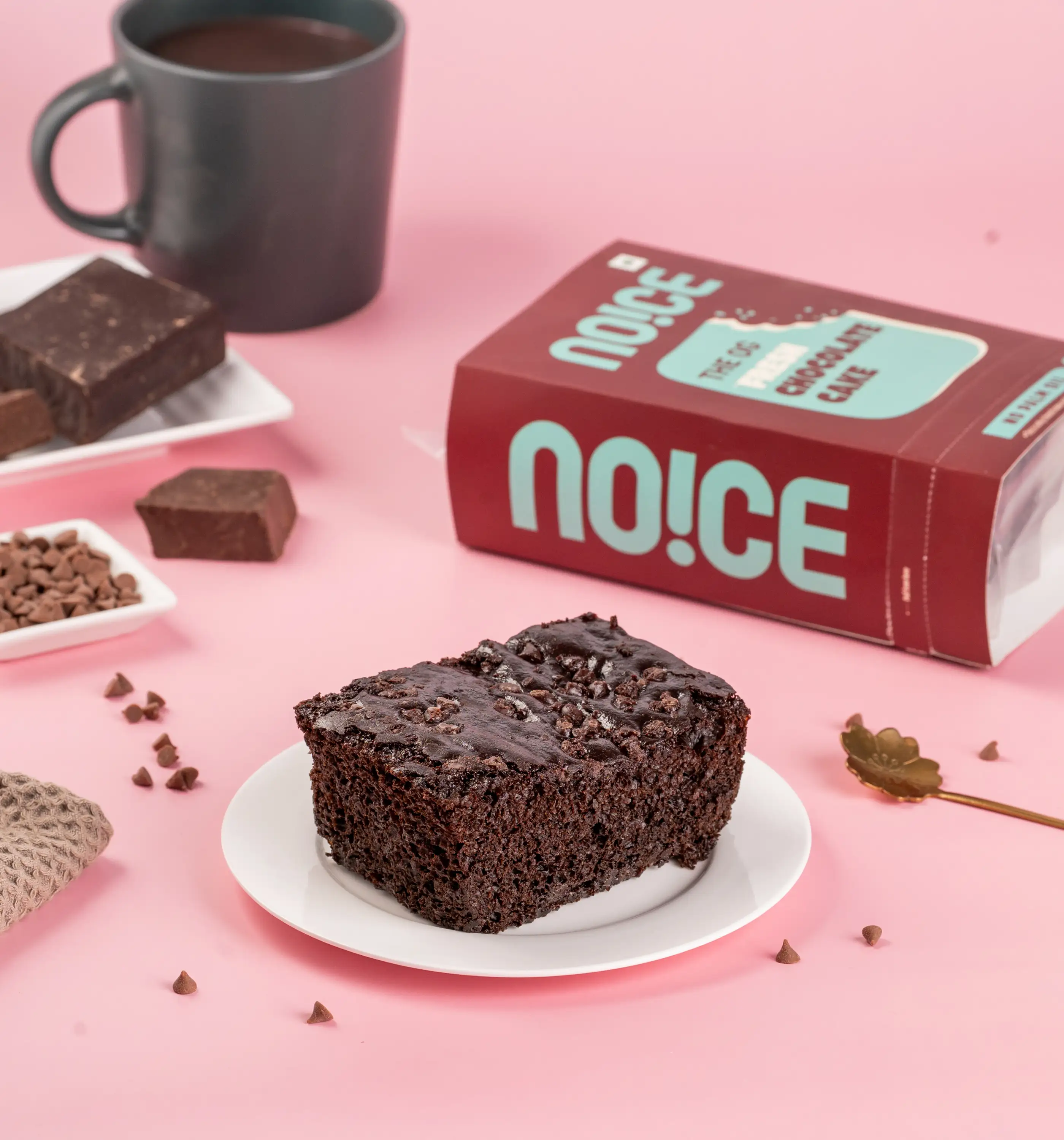 NOICE fresh chocolate tea cake baked in small batches with zero palm oil.