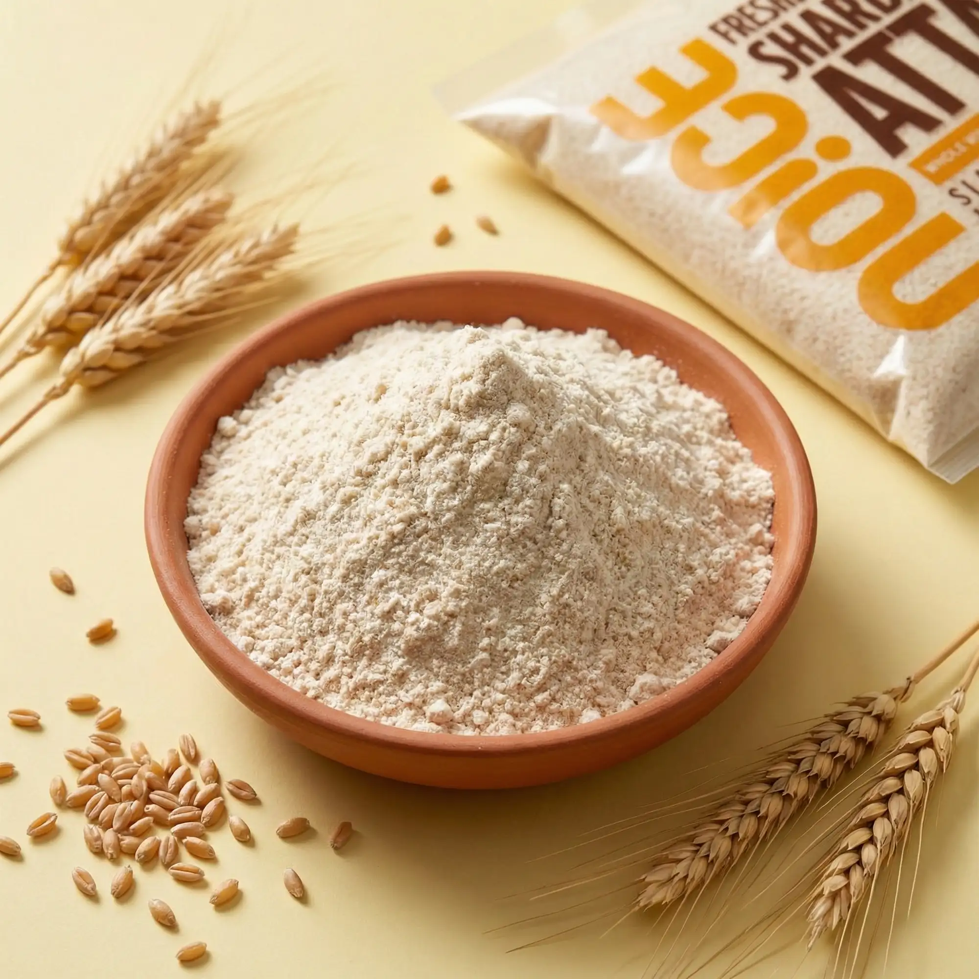NOICE Sharbati Atta 5kg premium whole wheat flour for soft rotis and parathas