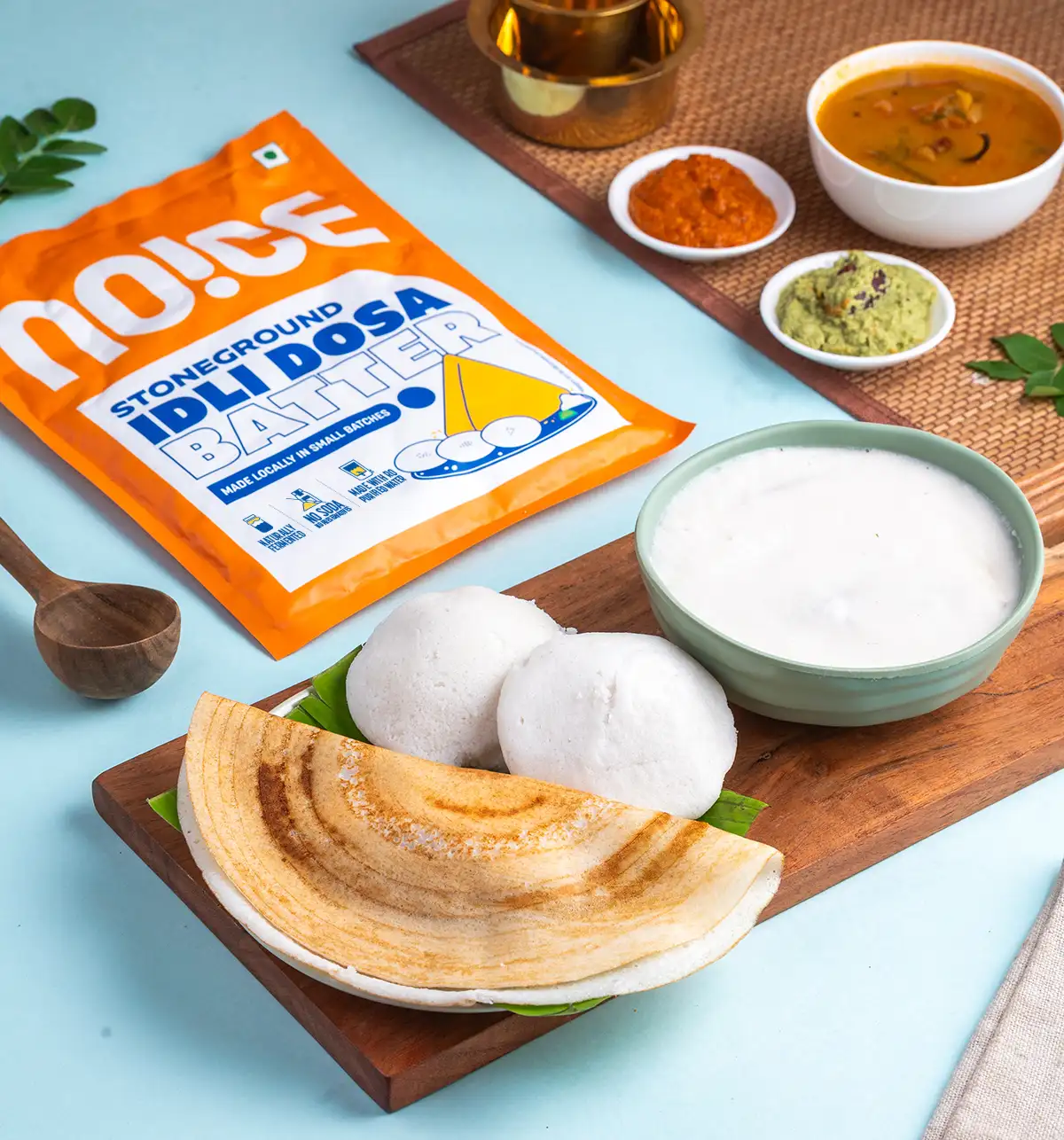 NOICE idli dosa batter stone ground naturally fermented batter for soft idlis and dosas