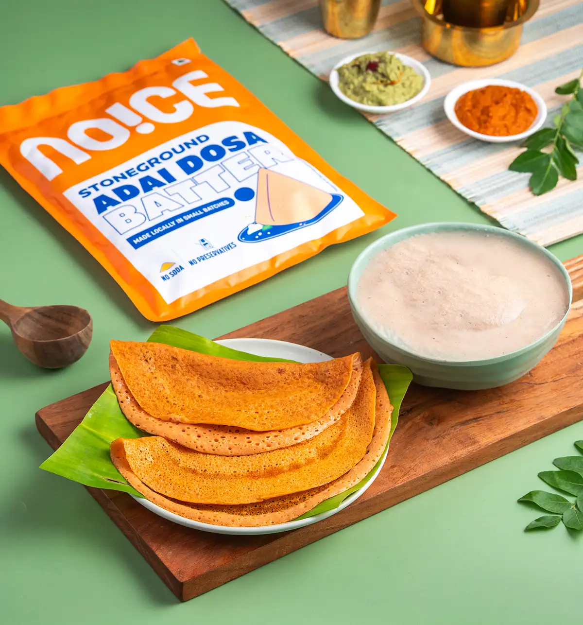 NOICE adai dosa batter stone ground protein rich batter for crispy adai