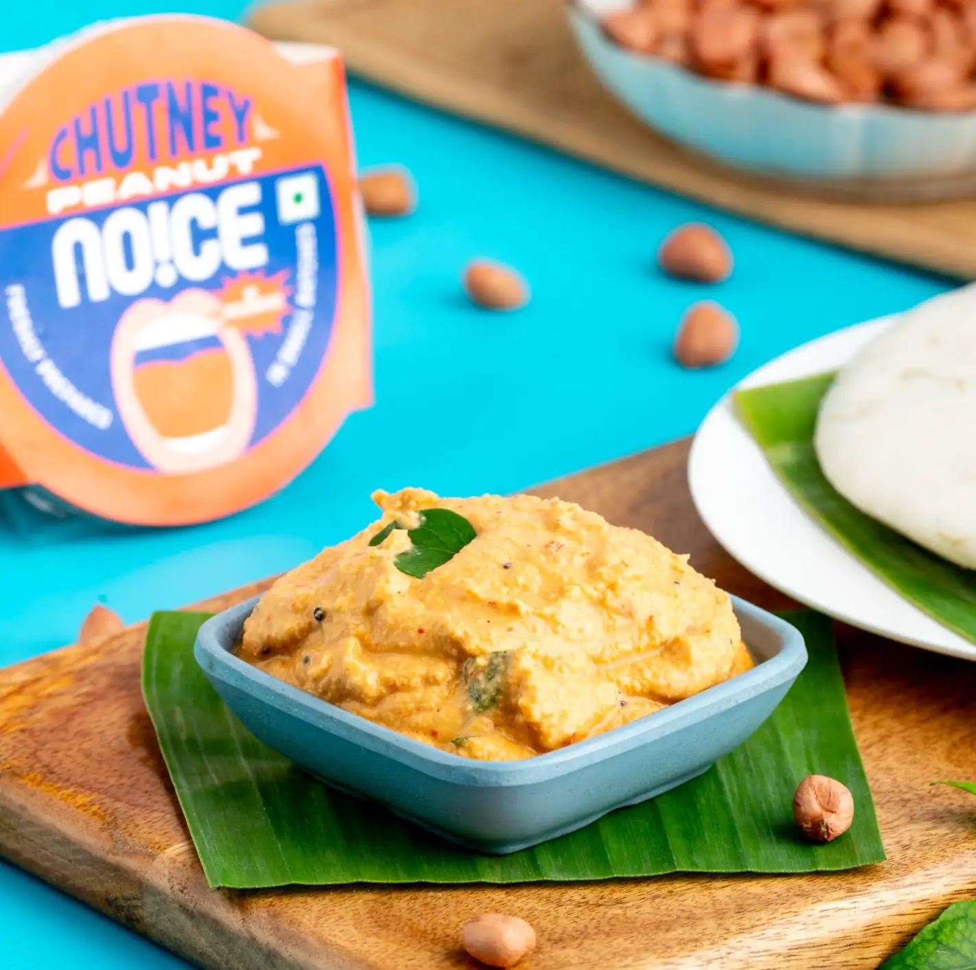 NOICE fresh peanut chutney made in small batches with roasted peanuts, red chilli, and zero added preservatives