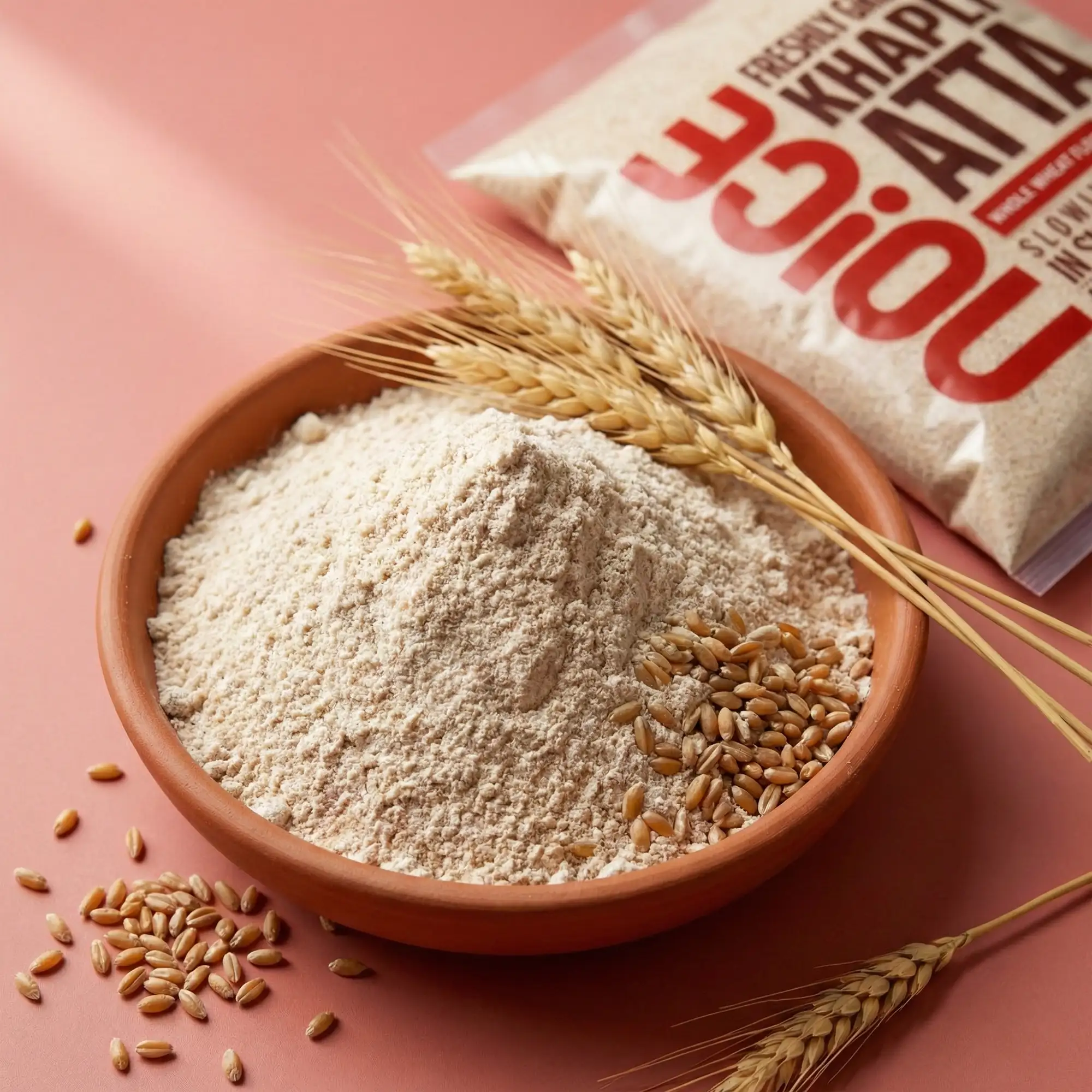 NOICE Khapli Atta 1kg chakki ground whole wheat flour for rotis and bhakris