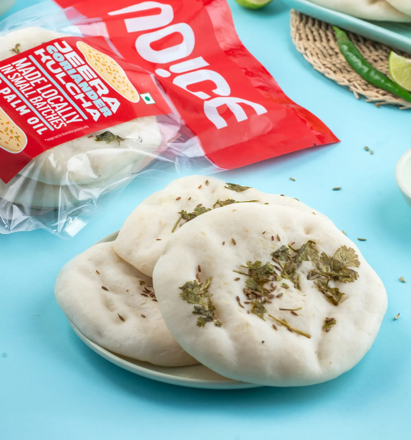 NOICE jeera coriander kulcha soft fluffy kulcha bread with jeera and coriander