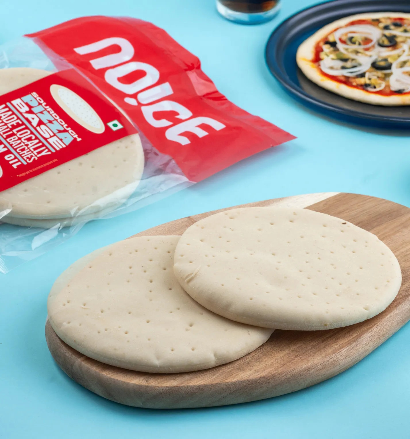 NOICE sourdough pizza base chewy crust naturally fermented pizza base