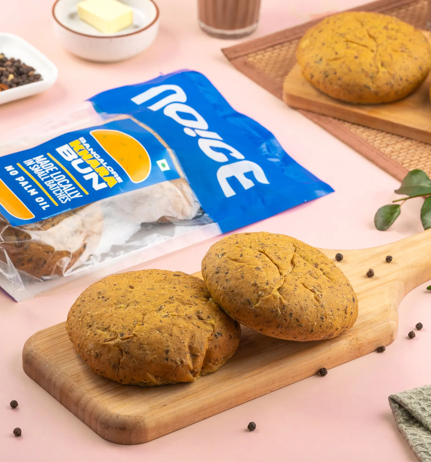 NOICE bangalore khara bun soft fluffy spiced bun made with butter