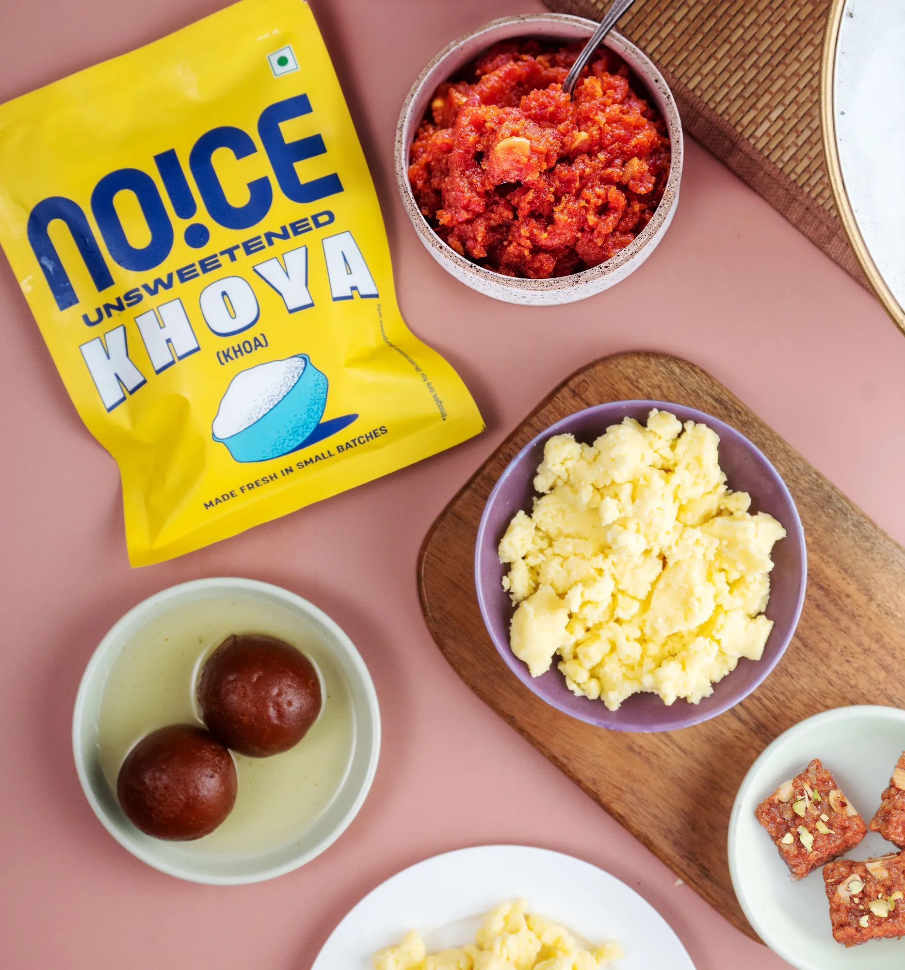 NOICE fresh unsweetened khoya made in small batches for authentic Indian sweets and desserts.