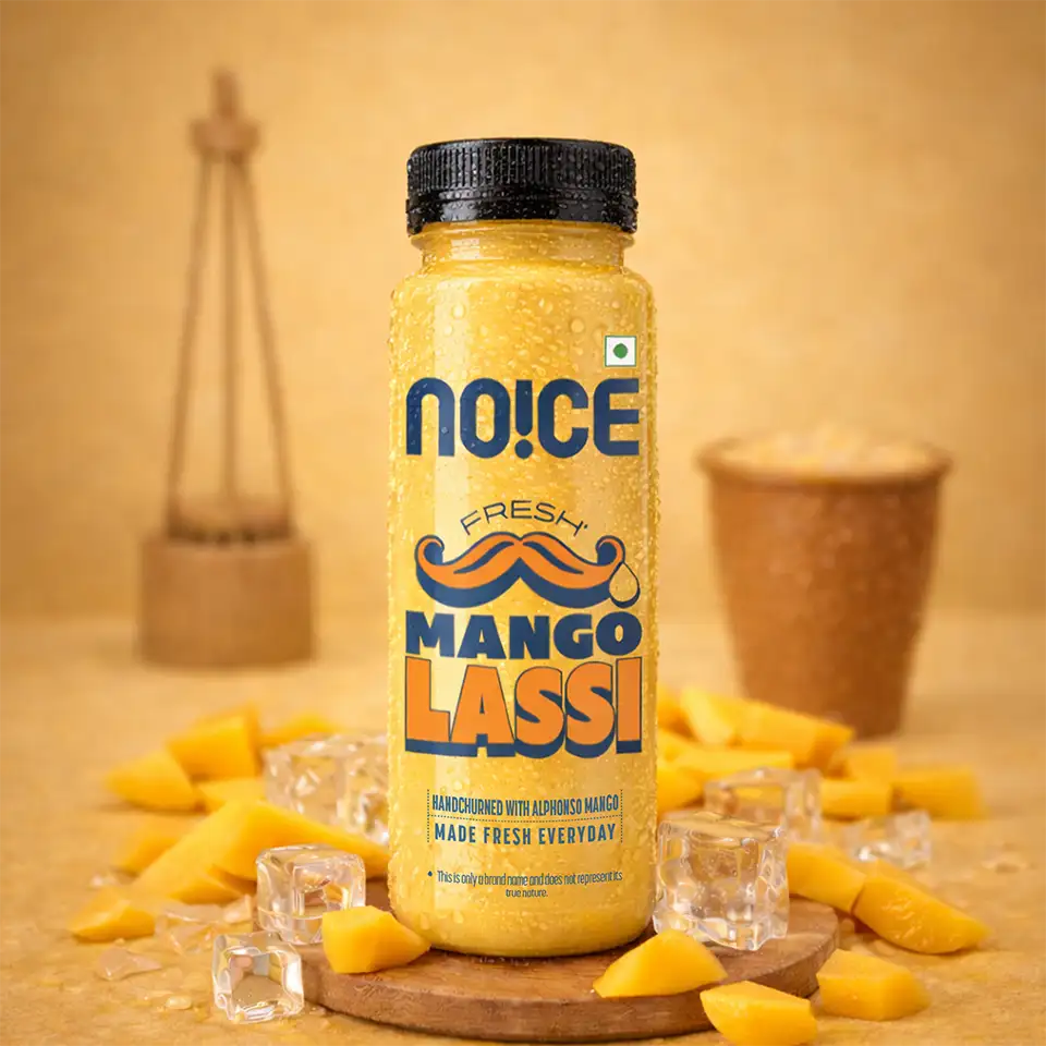NOICE fresh mango thick lassi creamy mango lassi made with real mango pulp