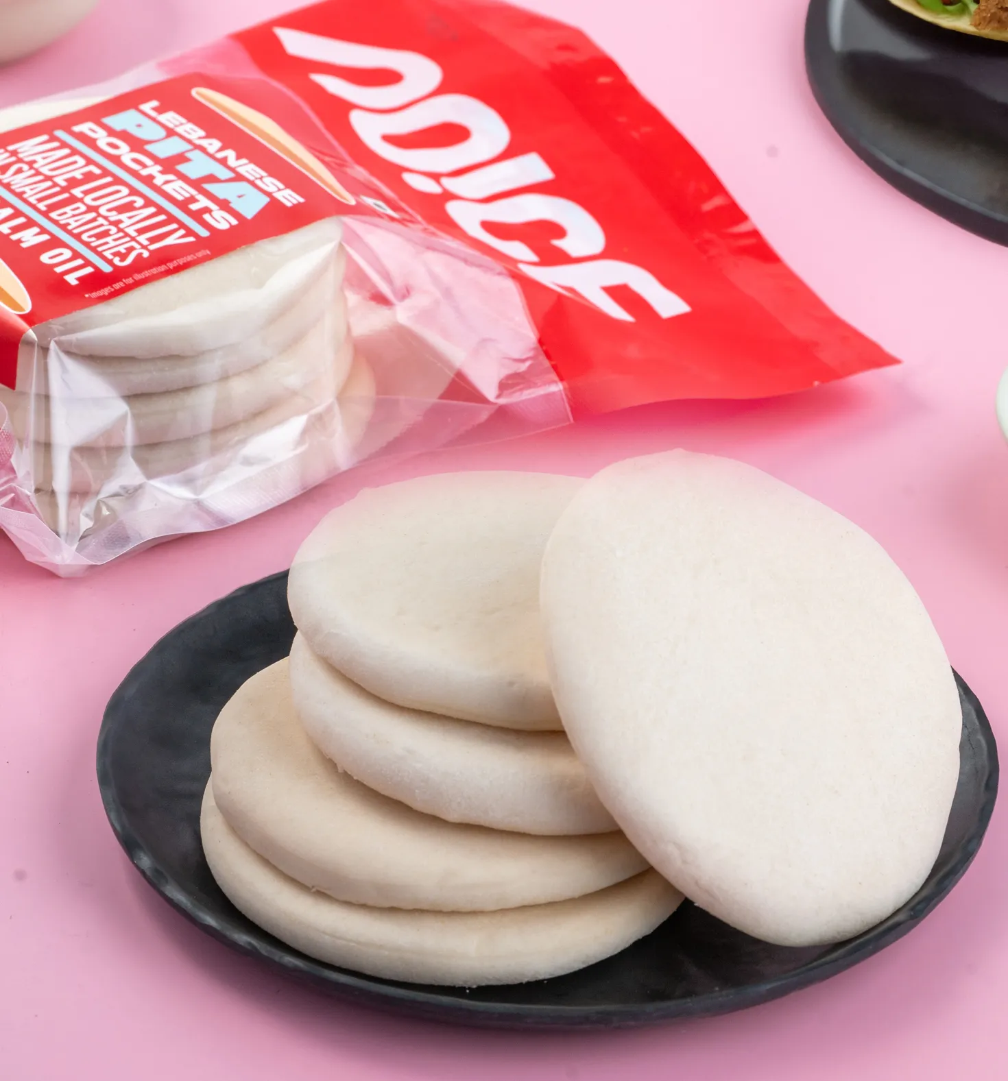 NOICE lebanese pita pockets soft fluffy pita bread for wraps and dips