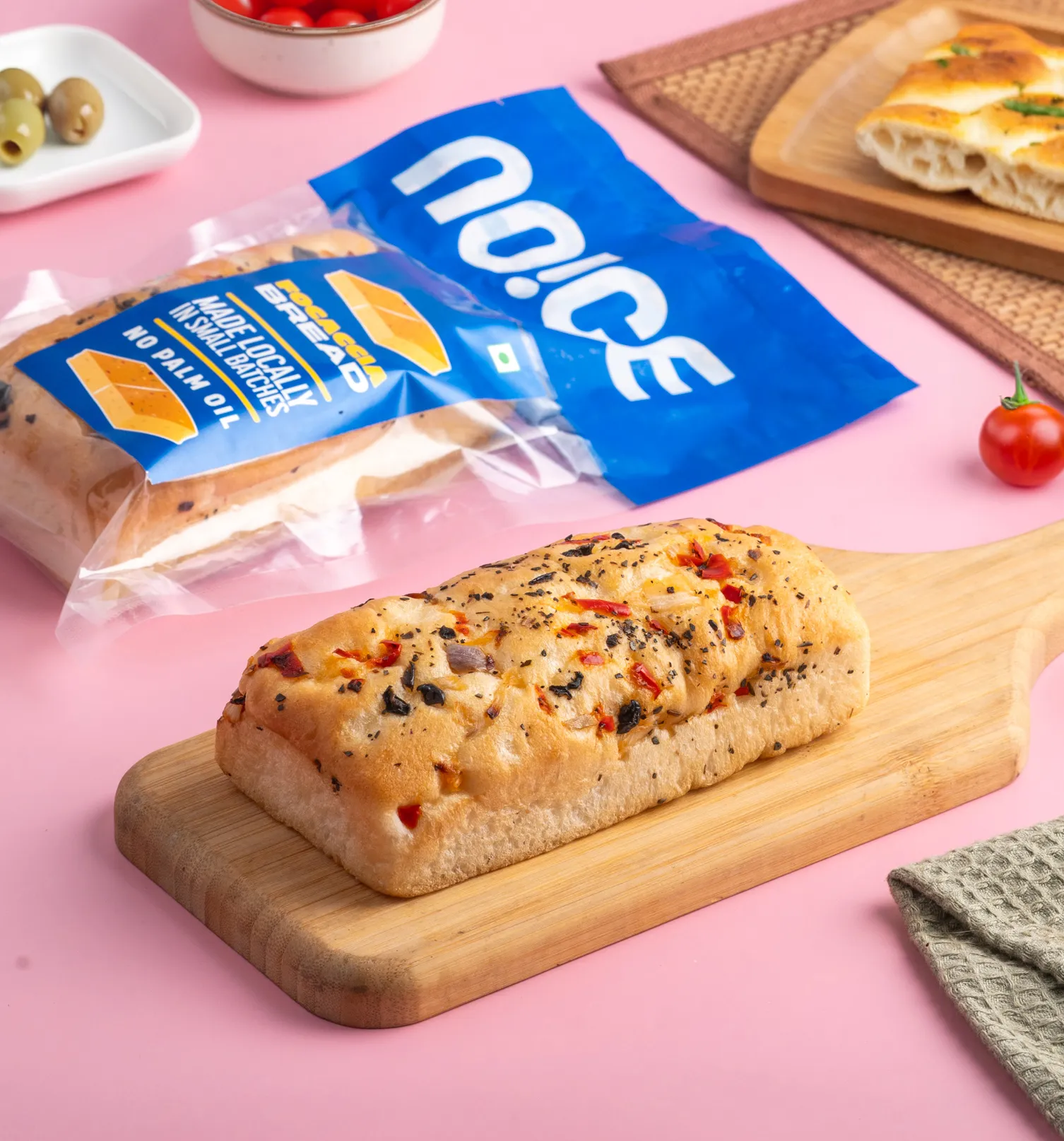 NOICE focaccia bread soft fluffy olive oil italian style bread