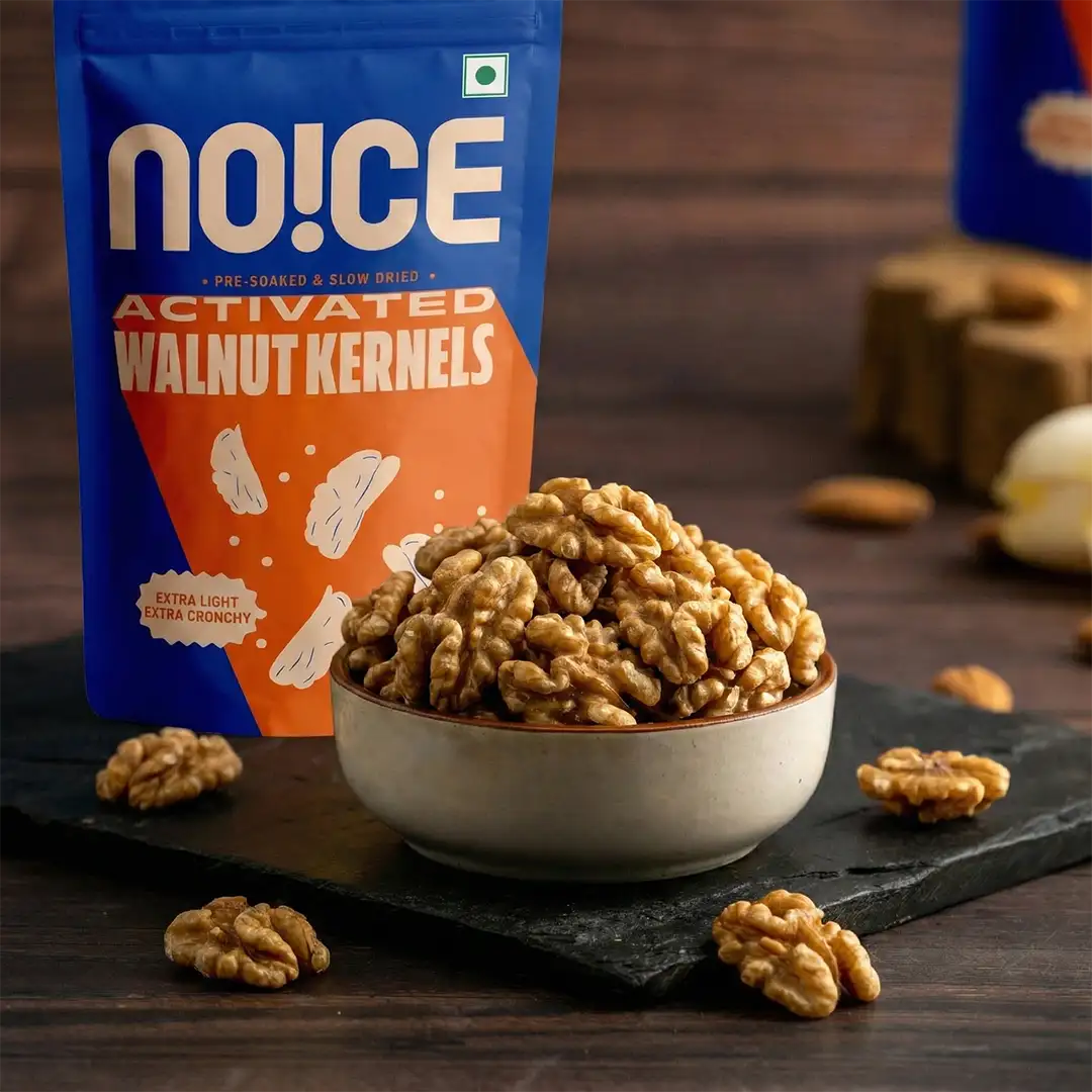 NOICE activated walnut kernels pre soaked smooth crunchy walnuts no bitterness