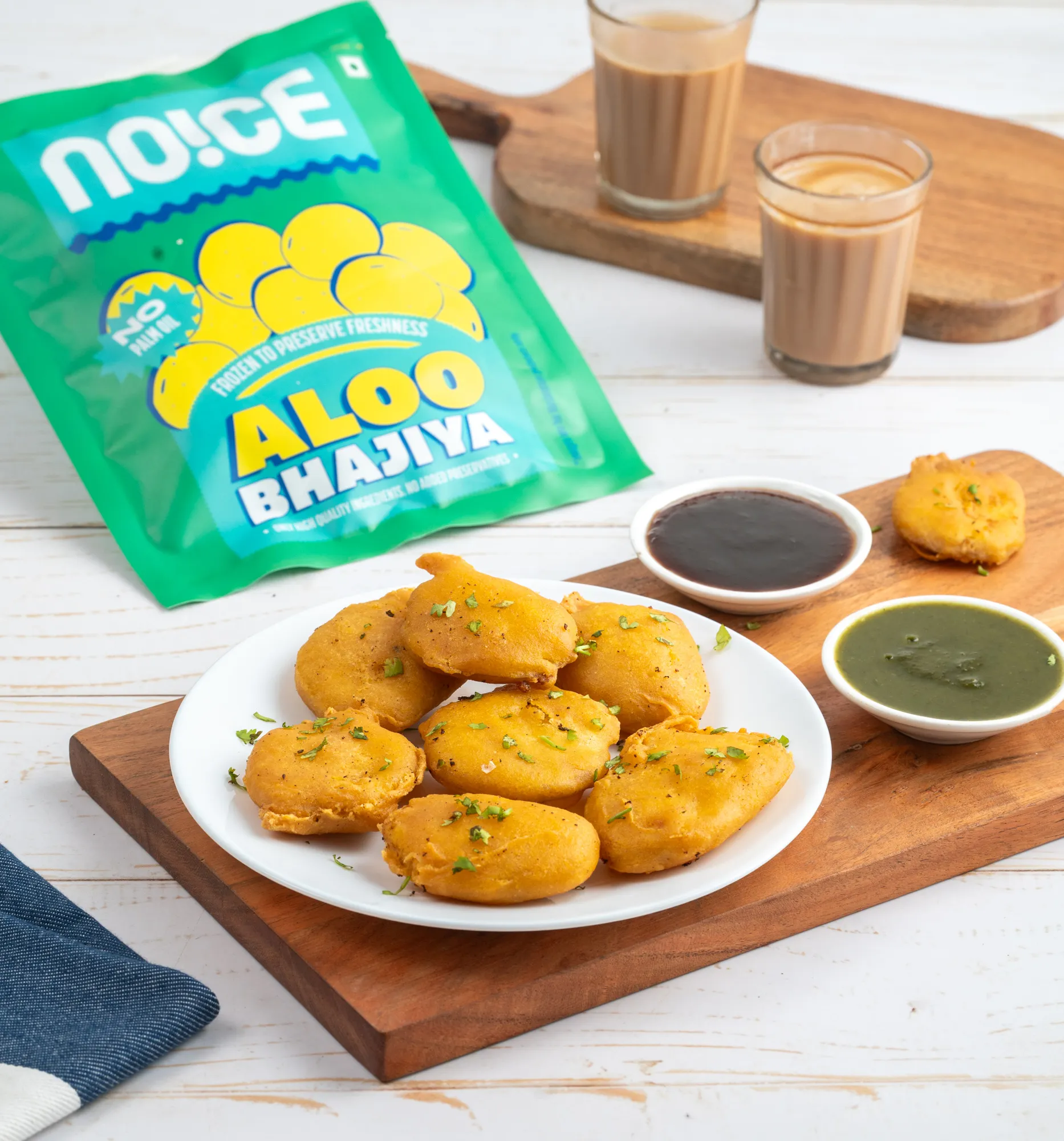 NOICE aloo bhajiya crispy frozen snack ready to cook potato fritters