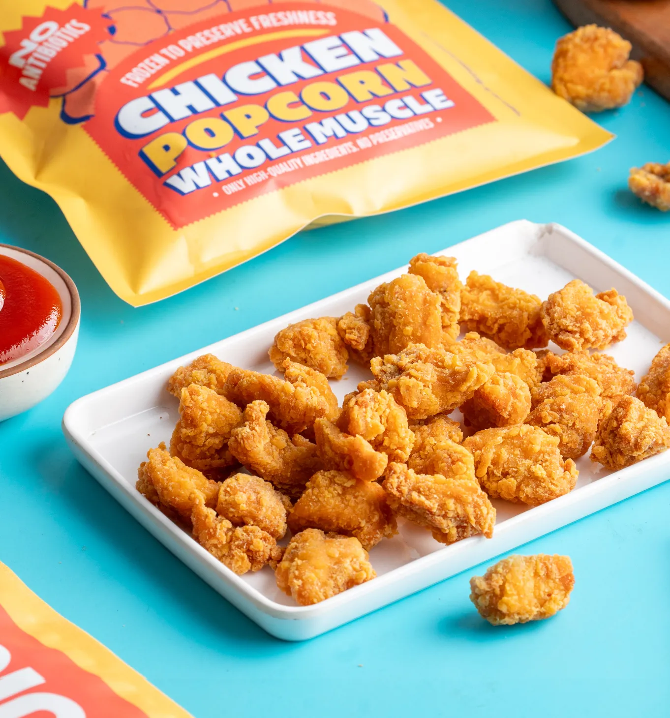 NOICE chicken popcorn crispy juicy whole muscle frozen snack