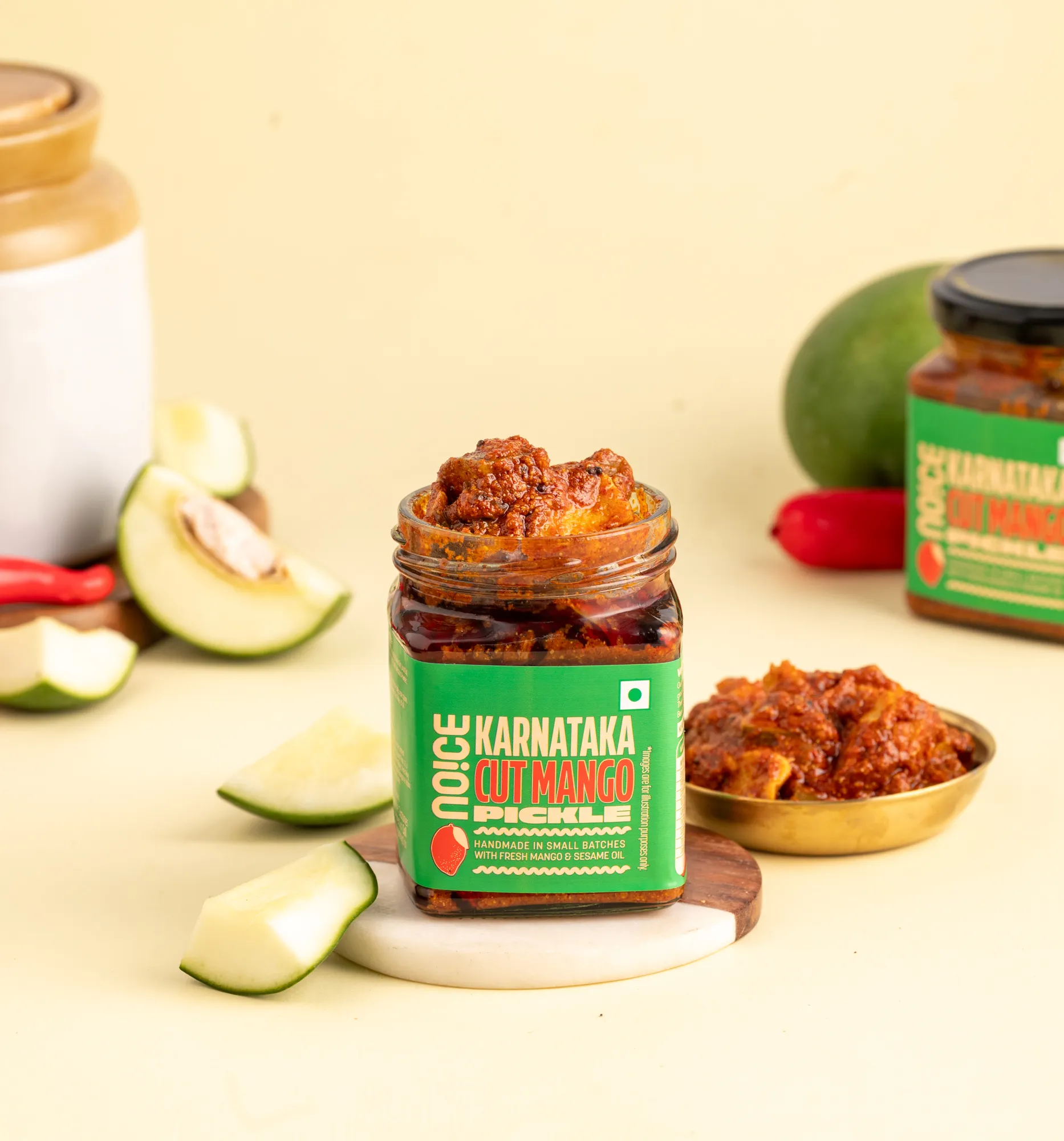 NOICE karnataka cut mango pickle spicy tangy mango achar with sesame oil