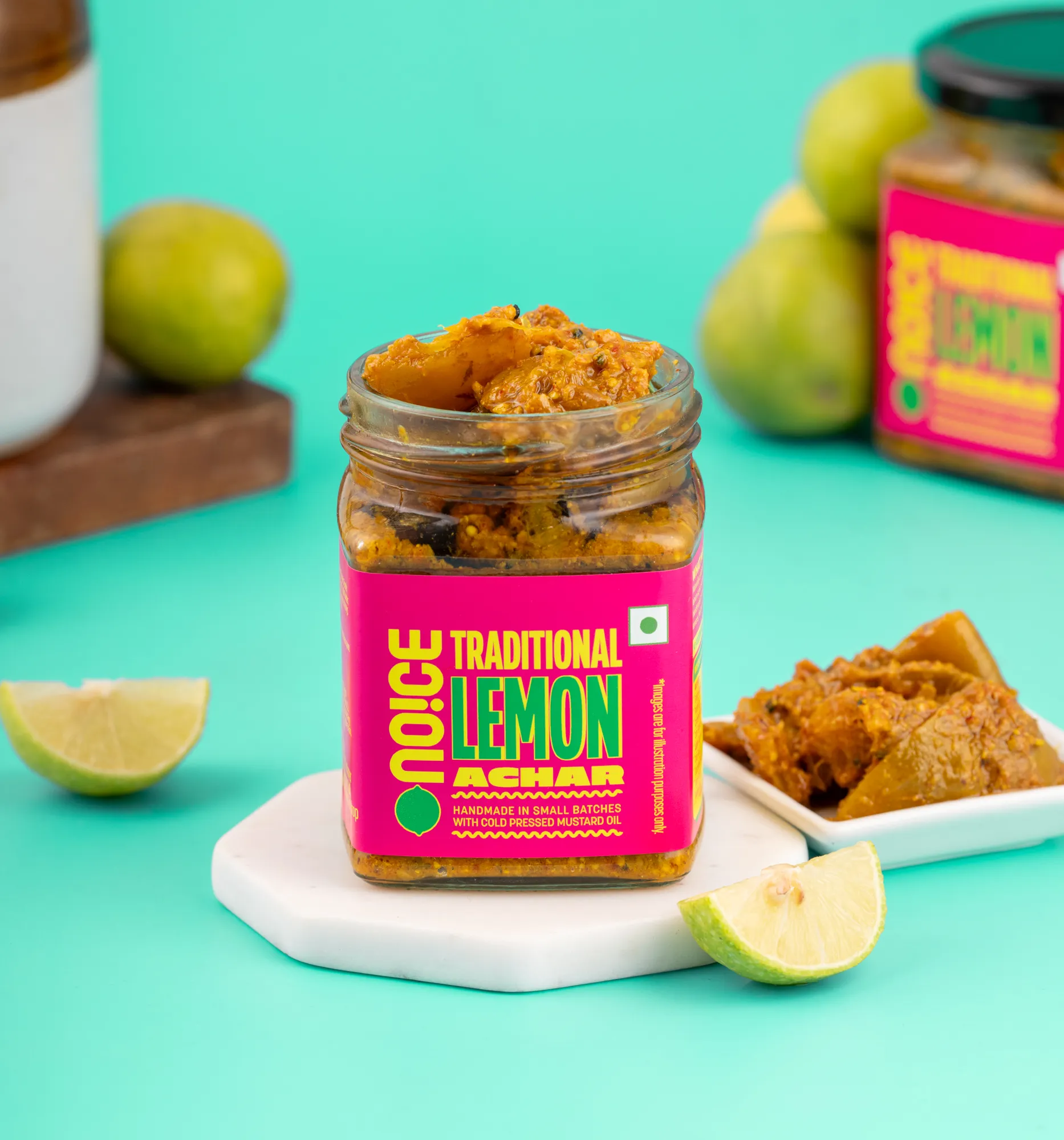 NOICE traditional lemon pickle tangy spicy homestyle achar with sundried lemons